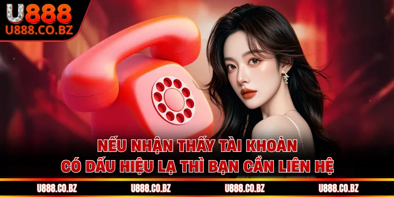 Liên Hệ U888 - Hệ Thống Hỗ Trợ Khách Hàng Đa Kênh 2 Nếu nhận thấy tài khoản có dấu hiệu lạ thì bạn cần liên hệ